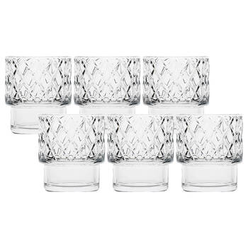 6pc Ecology Dante Glass Tumblers Set Drinking Cup 300ml - Clear