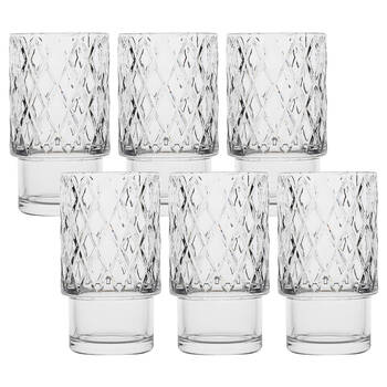 6pc Ecology Dante Glass Hi Ball Tumblers 370ml - Clear