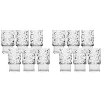 12pc Ecology Dante Glass Hi Ball Tumblers 370ml - Clear