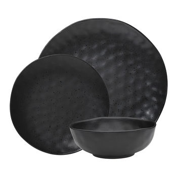 12pc Ecology Speckle Dinner Set Ebony