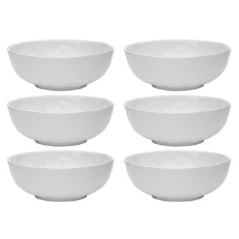 6PK Ecology Speckle Milk 18cm Stoneware Soup Bowl Round - White