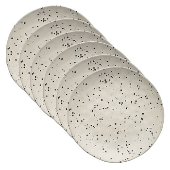 6PK Ecology Speckle Polka 20cm Stoneware Side Plate Round