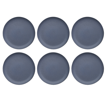 6PK Ecology Malta Matte Stoneware Side Plate 21cm Denim