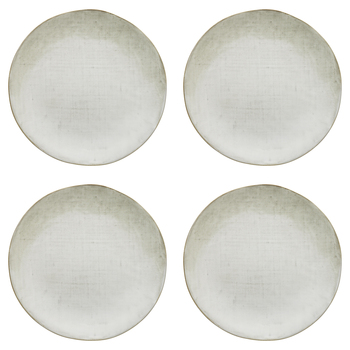 4PK Ecology Dinnerware Stoneware Linen Dinner Plate 27cm Birch