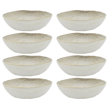 8PK Ecology Dinnerware Stoneware Linen Bowl 18cm Birch