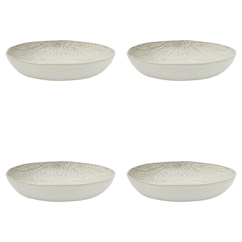 4PK Ecology Dinnerware Stoneware Linen Dinner Bowl 22.5cm Birch