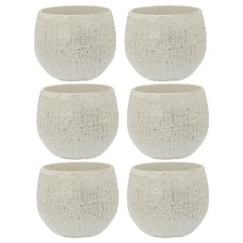 6PK Ecology Dinnerware Stoneware Linen Cuddle Drinking Mug 330ml/12.8cm Birch