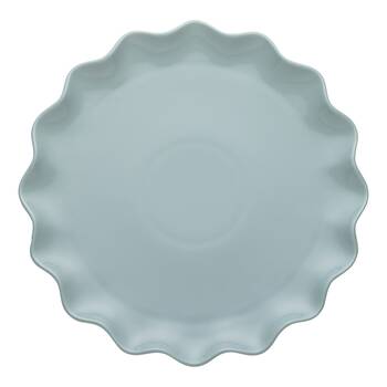 Ecology High Gloss Glaze Porcelain Ruffle Round Platter 28cm Midday