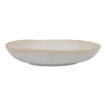 Ecology Reactive Glaze Stoneware Ottawa Shallow Bowl 29 x 5cm White