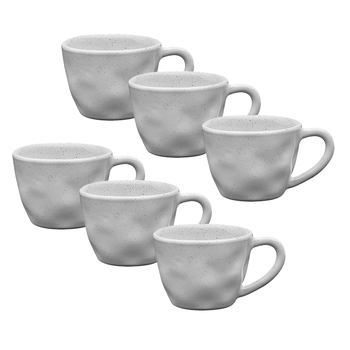 6x Ecology Speckled small Espresso/Coffee Cup Milk 60ml