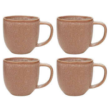 4PK Ecology Dwell Stoneware Drinking Mug Terracotta 340ml