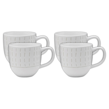 4PK Ecology 300ml Stoneware Dwell Coffee/Tea Mug - Dash