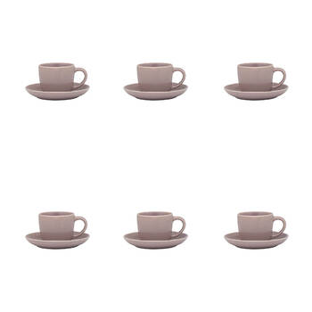 6PK Ecology Element Stoneware Espresso Cup & Saucer - Lilac