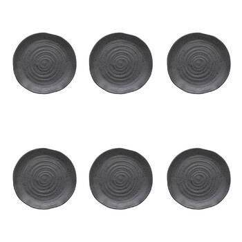 6PK Ecology Ottawa Stoneware Side Plate Tableware 21cm - Stone