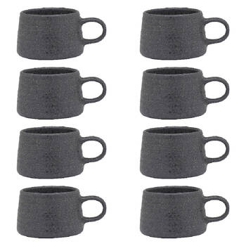 8PK Ecology Ottawa Stoneware Macchiato Cup Tableware 85ml - Stone