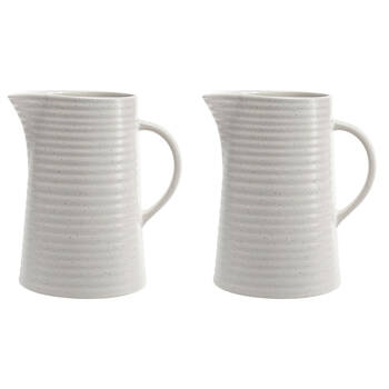 2PK Ecology Gloss Glaze Stoneware Ottawa Drink Decanter Jug 1.6L Calico