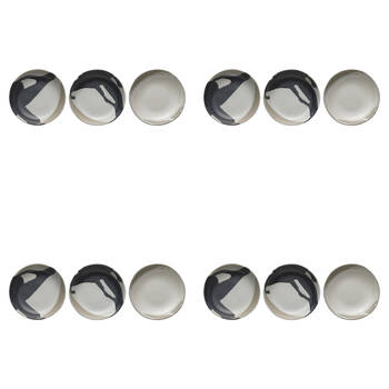 12pc Ecology Nest Round Stoneware Bowls Kitchen Tableware 12cm