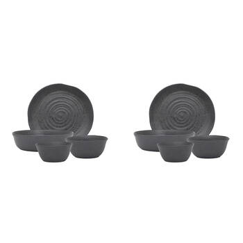 2PK Ecology 4pc Ottawa Stoneware Dinner Set Plate/Bowl Tableware - Stone