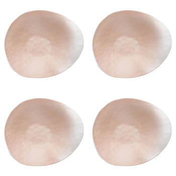 4PK Ecology Reactive Glaze Porcelain Oyster Serving Bowl 22cm Pink Salt