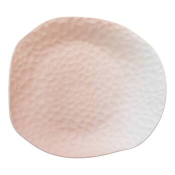 Ecology Reactive Glaze Porcelain Oyster Serving Bowl 30x28cm Pink Salt