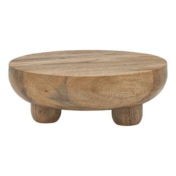 Ecology Drift Footed Mango Wood Raised Serving Bowl 25x9cm Dark Brown