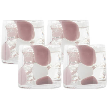 4pc Ecology Camille Soda Lime Glass Tumblers Drinking Cups 260ml Blush