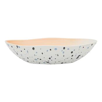 Ecology High Gloss Glaze Stoneware Dusk Oval Serving Bowl 30x18cm Pink