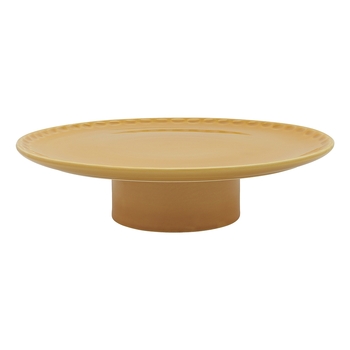 Ecology 32cm Belle Footed Cake Stand Stoneware - Yellow