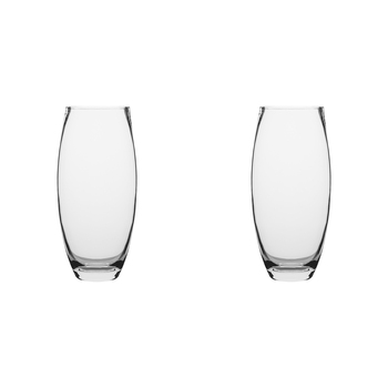 2PK Ecology Fleur Barrel Glass Vase Decorative Flower Vessel 25cm