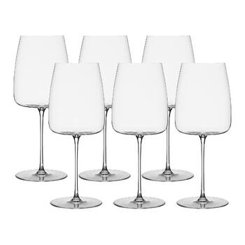 6pc Ecology Epicure Stemmed 600ml/23.5cm Red Wine Glasses - Clear