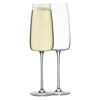 6pc Ecology Epicure Stemmed 300ml Champagne Glute Glasses - Clear