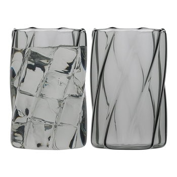 4pc Ecology Glass Aurora HiBall Tumblers Drinking Glasses 420ml/12cm Smoke