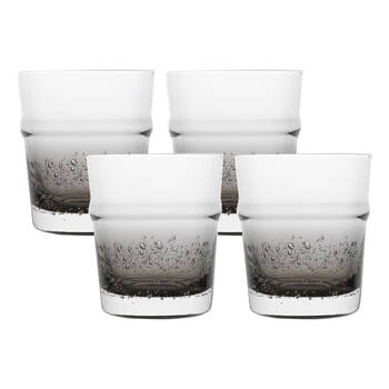 4pc Ecology Dion 260ml Hi Ball Tumbler Glassware Smoke Grey
