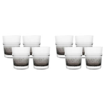 8pc Ecology Dion 260ml Hi Ball Tumbler Glassware Smoke Grey
