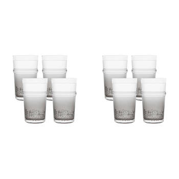 8pc Ecology Dion 400ml Hi Ball Tumbler Glassware Smoke Grey