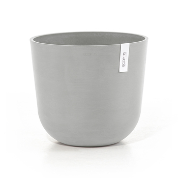 Ecopots Oslo 35cm Home Decor Garden Plant Pot White Grey