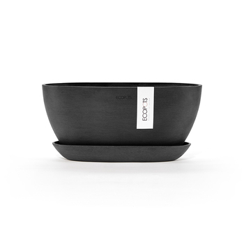 EcoPots Sofia 30x13.5cm Plant Pot Self Watering Dark Grey