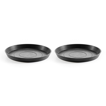 2PK Ecopots Plant Pot Saucer Round 29 Dark Grey 29x3.0cm
