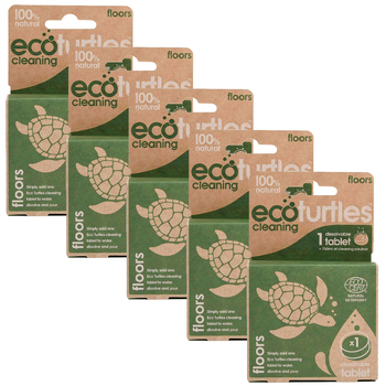 5x Eco-Cleaning Turtles Floors Cleaner Single Refill Tablet