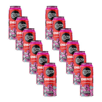 12PK BSc Pre-Workout Energy Drink Can Sugar Free 500ml Berry Burst
