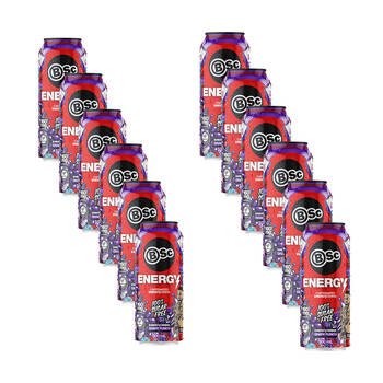 12PK BSc Pre-Workout Energy Drink Can Sugar Free 500ml Grape Punch