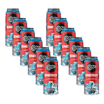 12PK BSc Pre-Workout Energy Drink Can Sugar Free 500ml Ice Blast