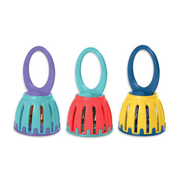 3PK Edushape Classic Bell Musical Sensory Rattle Toy Assorted Baby Toddler 3m+