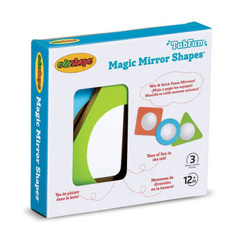 3pc Edushape Tub Fun Magic Mirror Shapes Soft Foam Bath Toy Toddler 12m+