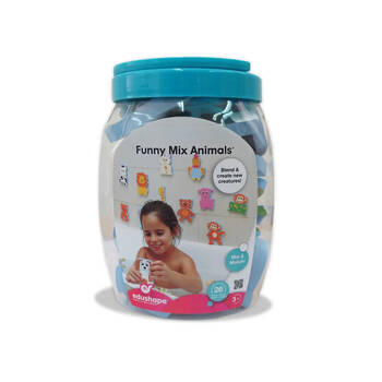 Edushape Tub Fun Funny Mix Animals Jar Soft Foam Bath Toy Kids Toddler 3y+