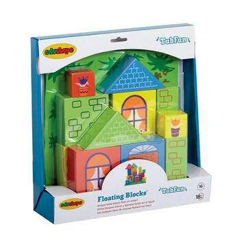 Edushape Tub Fun Floating Blocks Soft Foam Building Bath Toy Kids 3y+