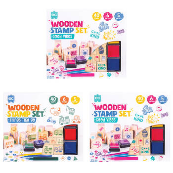 3pc Learning Can Be Fun Stamp Set Good Vibes/Once Upon A Time/Things That Go!