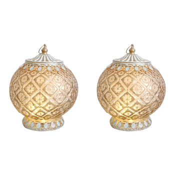 2PK LVD Lantern LED Round Goldwash Decorative Lighting Home Decor