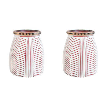 2PK LVD Glass Votive Vase Candle Holder Home Decor 13cm Sunset