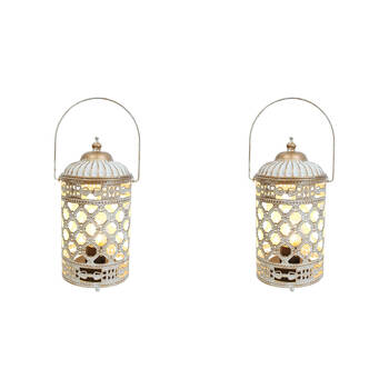 2PK LVD Metal LED Lantern Hanging Home Decor 19.5cm Moroque 2